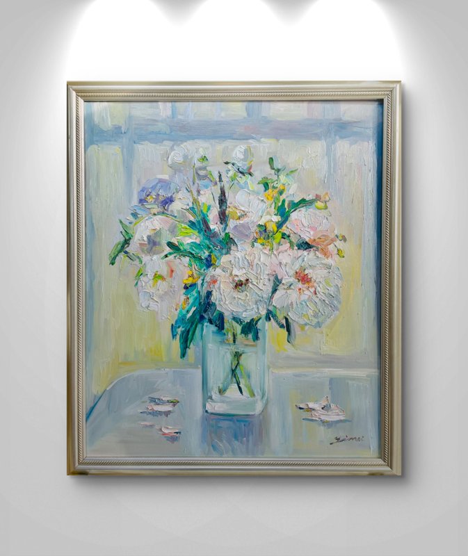 A Vase Of Quiet Joy Oil On Canvas  18X24